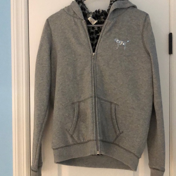 PINK Victoria's Secret Sweaters - VS Pink Bling logo zip hoodie